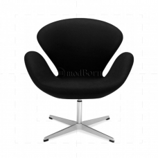 Swan Chair Black Cashmere Wool